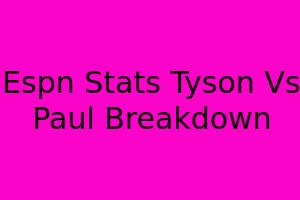 Tyson vs paul stats