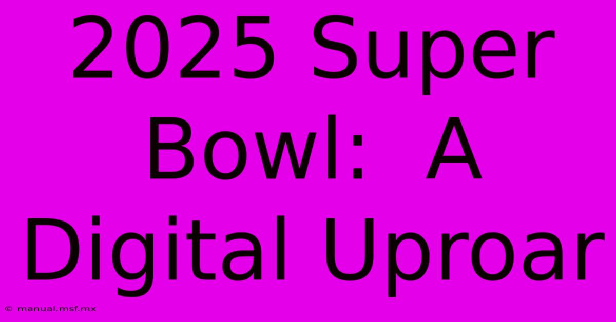 2025 Super Bowl:  A Digital Uproar