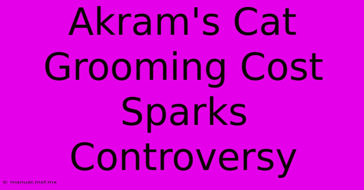 Akram's Cat Grooming Cost Sparks Controversy