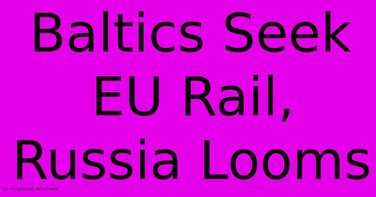 Baltics Seek EU Rail, Russia Looms