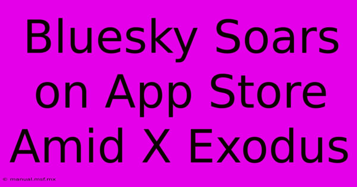 Bluesky Soars On App Store Amid X Exodus