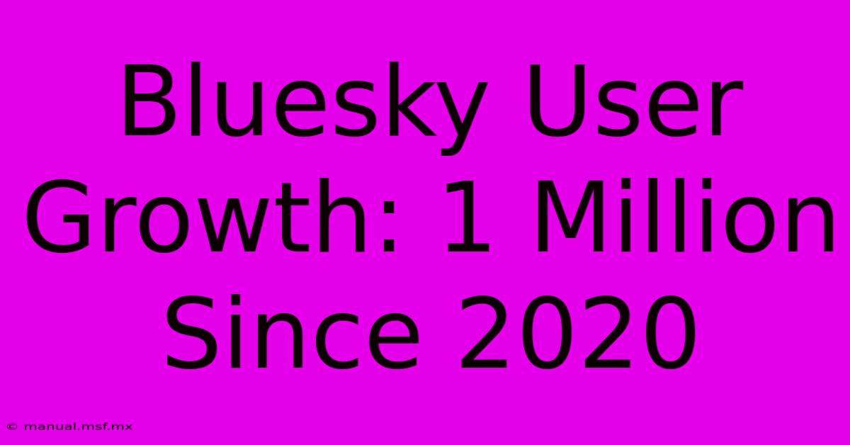 Bluesky User Growth: 1 Million Since 2020