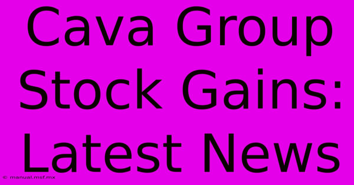 Cava Group Stock Gains: Latest News