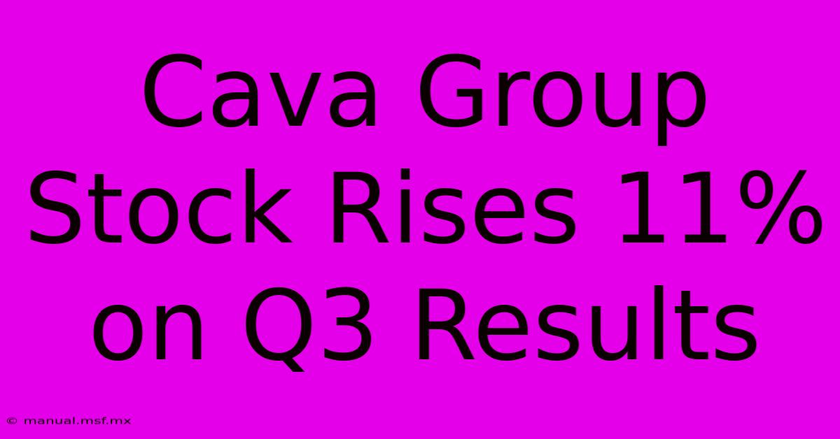 Cava Group Stock Rises 11% On Q3 Results