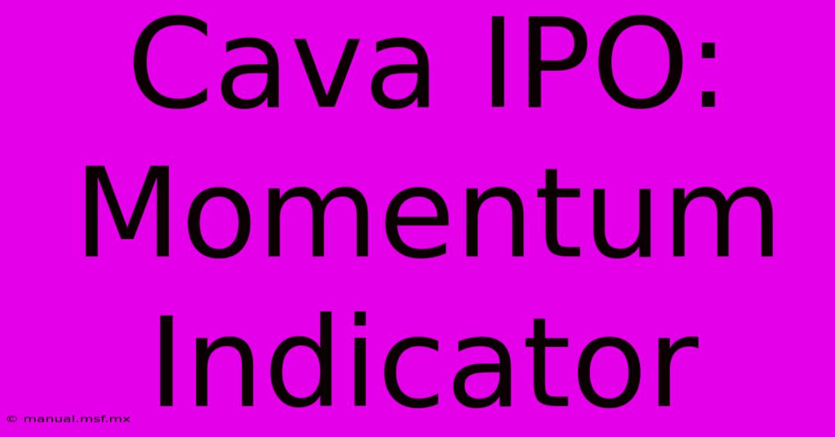 Cava IPO: Momentum Indicator 