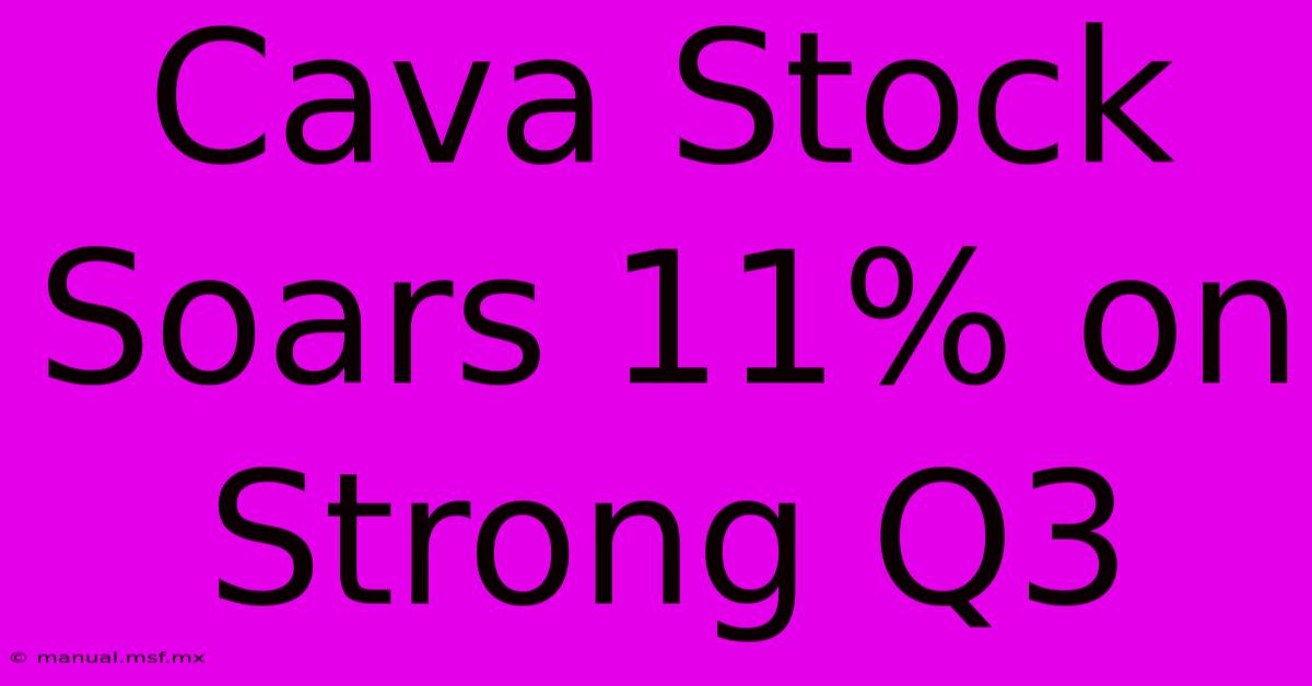 Cava Stock Soars 11% On Strong Q3