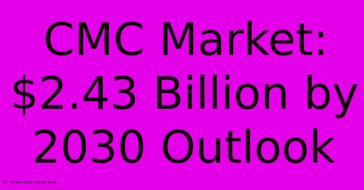 CMC Market: $2.43 Billion By 2030 Outlook