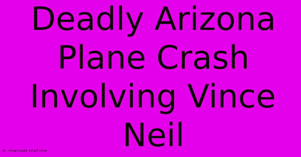 Deadly Arizona Plane Crash Involving Vince Neil