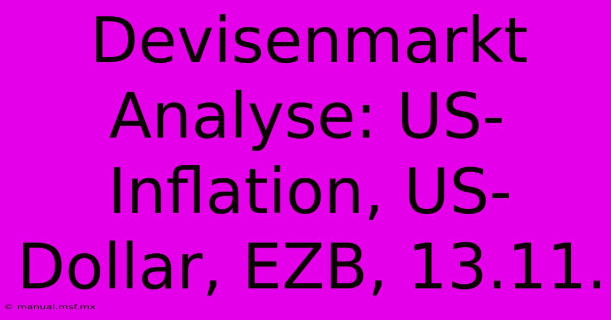 Devisenmarkt Analyse: US-Inflation, US-Dollar, EZB, 13.11. 