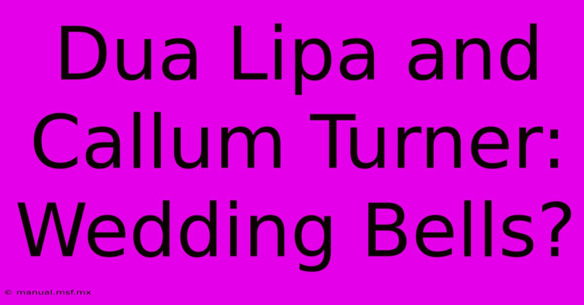 Dua Lipa And Callum Turner: Wedding Bells?