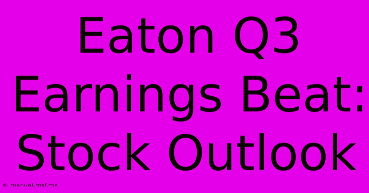 Eaton Q3 Earnings Beat: Stock Outlook