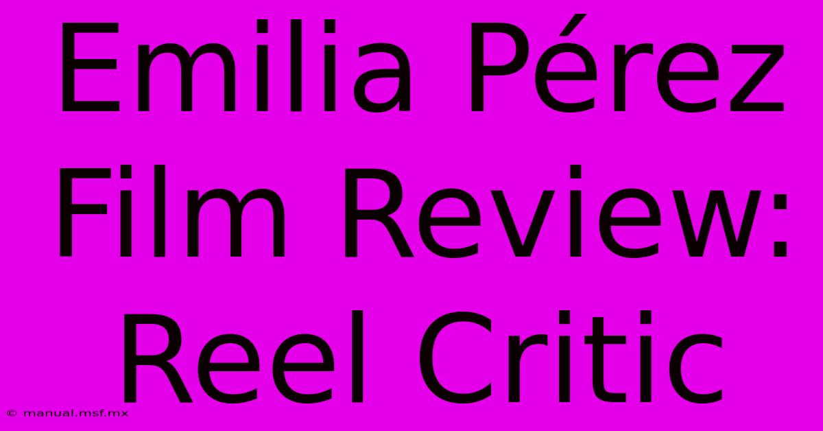 Emilia Pérez Film Review: Reel Critic