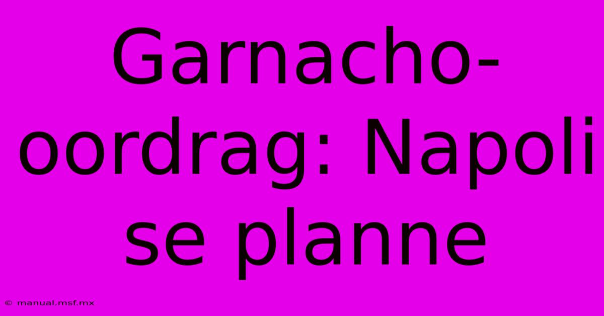 Garnacho-oordrag: Napoli Se Planne