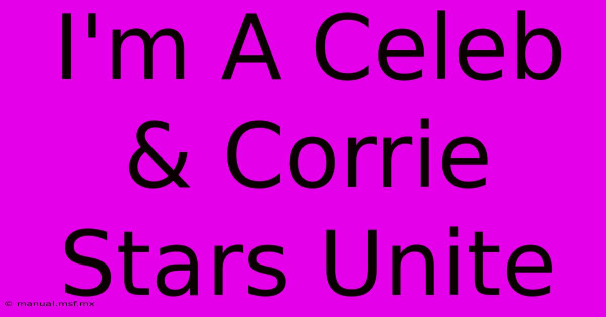 I'm A Celeb & Corrie Stars Unite