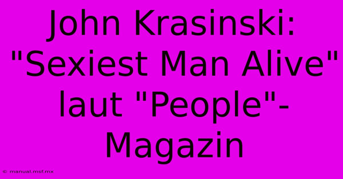 John Krasinski: 