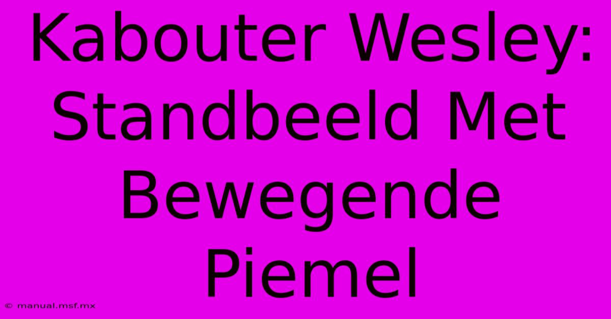 Kabouter Wesley: Standbeeld Met Bewegende Piemel