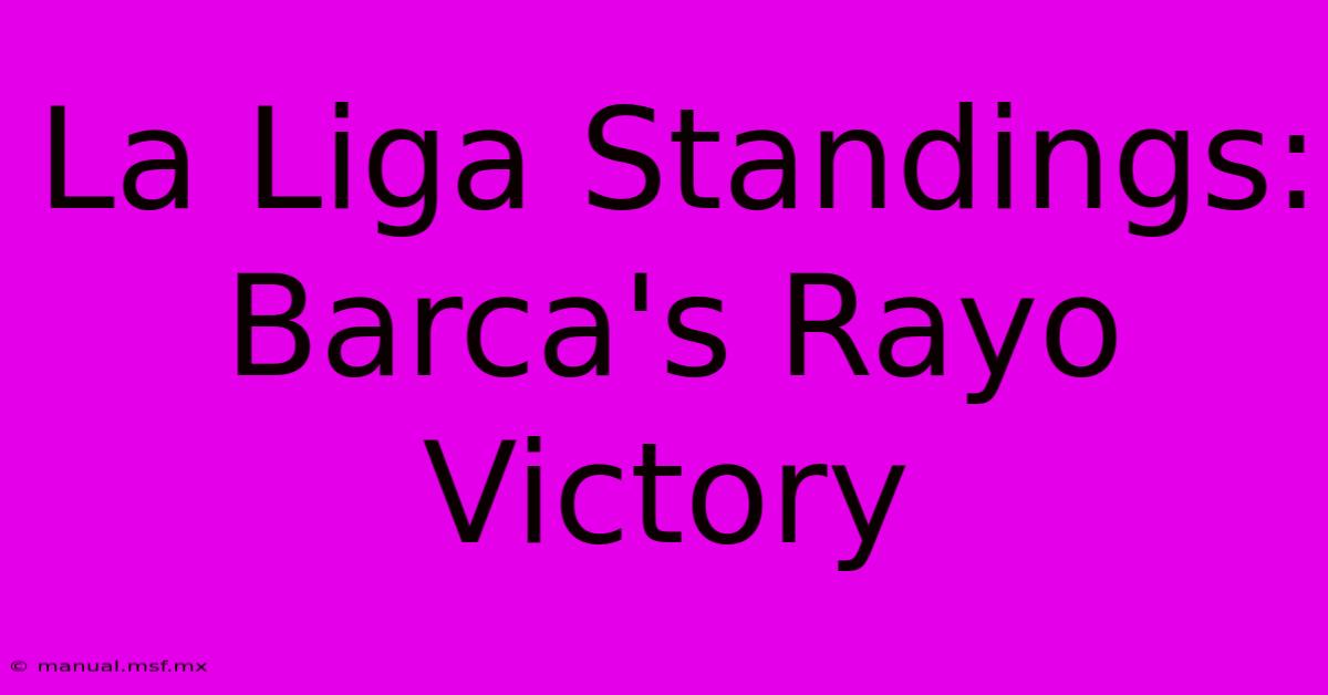 La Liga Standings: Barca's Rayo Victory