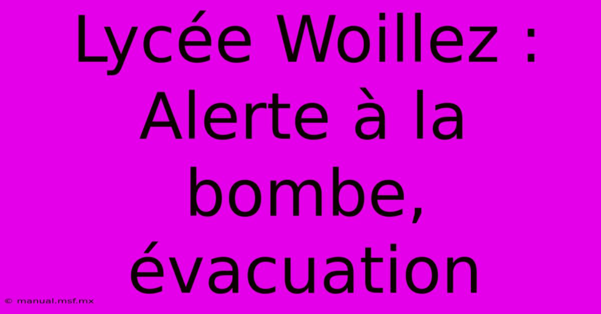 Lycée Woillez : Alerte À La Bombe, Évacuation