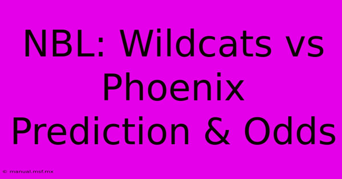 NBL: Wildcats Vs Phoenix Prediction & Odds