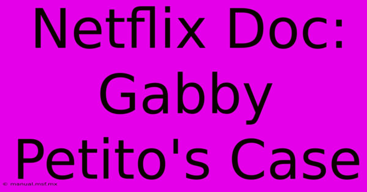 Netflix Doc: Gabby Petito's Case