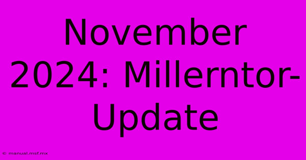 November 2024: Millerntor-Update