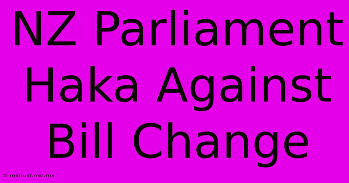 NZ Parliament Haka Against Bill Change