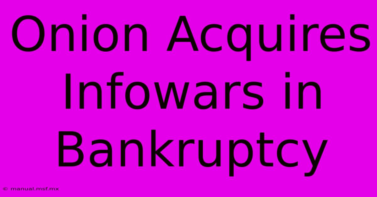 Onion Acquires Infowars In Bankruptcy