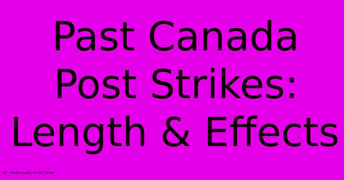 Past Canada Post Strikes: Length & Effects