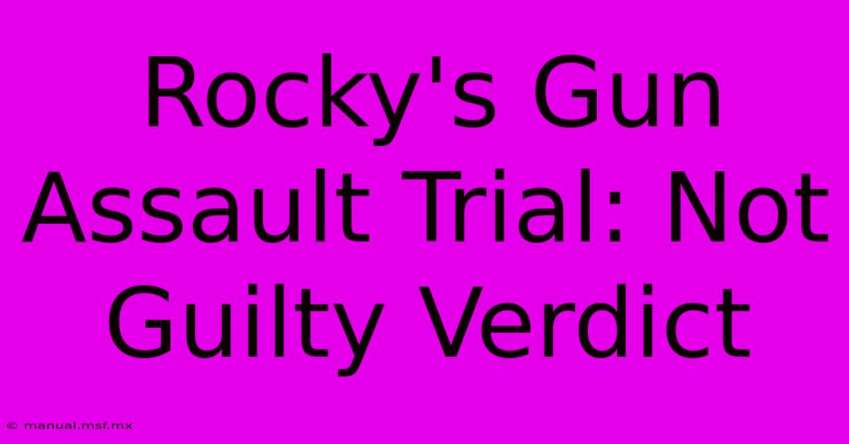 Rocky's Gun Assault Trial: Not Guilty Verdict