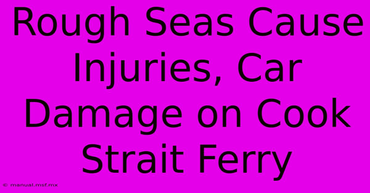 Rough Seas Cause Injuries, Car Damage On Cook Strait Ferry