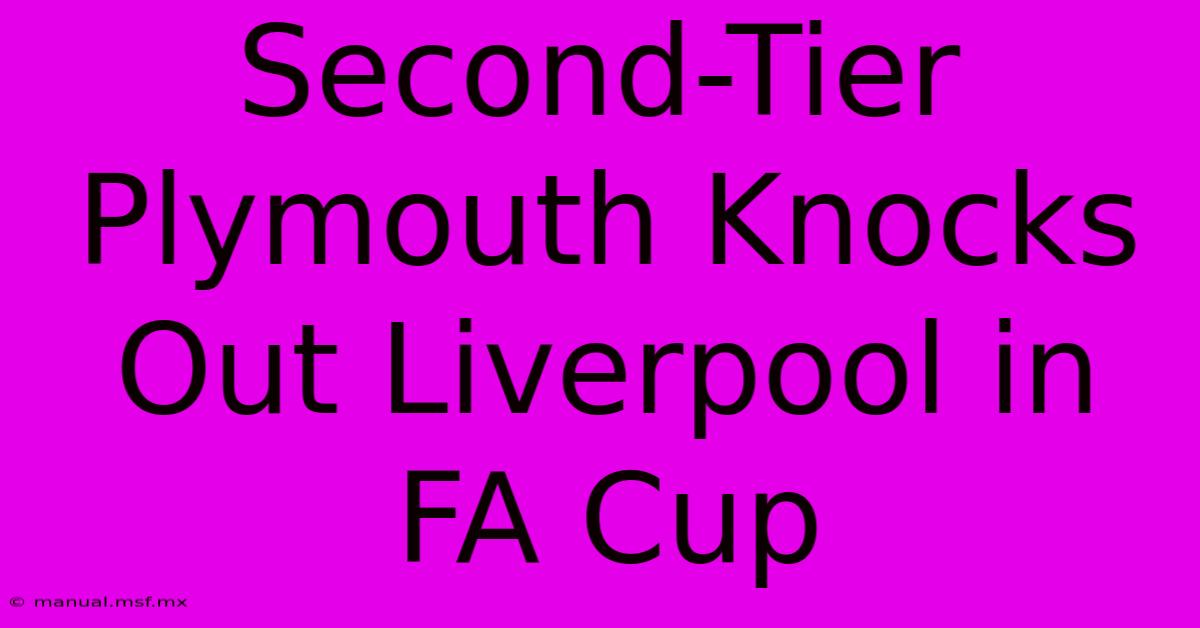 Second-Tier Plymouth Knocks Out Liverpool In FA Cup