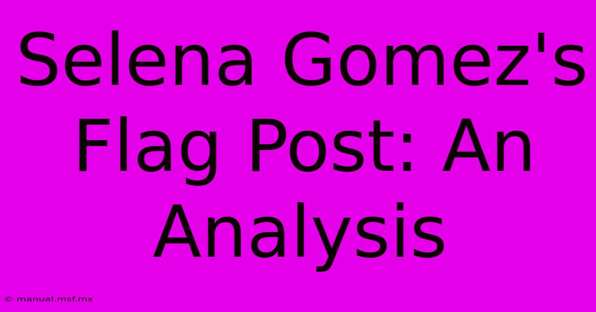 Selena Gomez's Flag Post: An Analysis