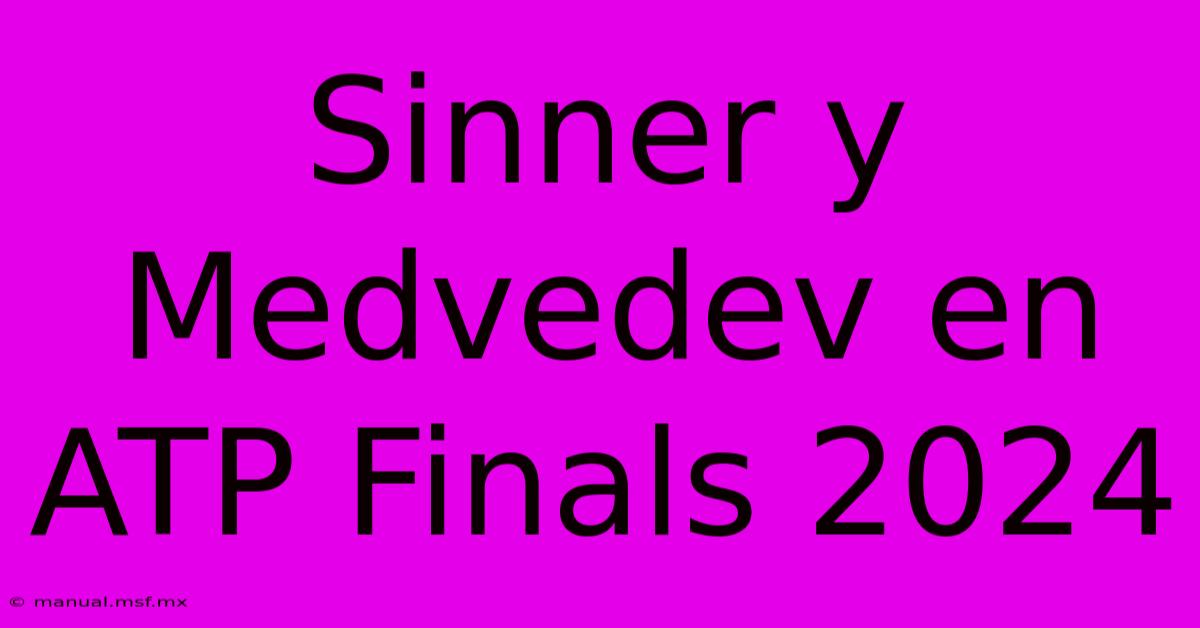 Sinner Y Medvedev En ATP Finals 2024