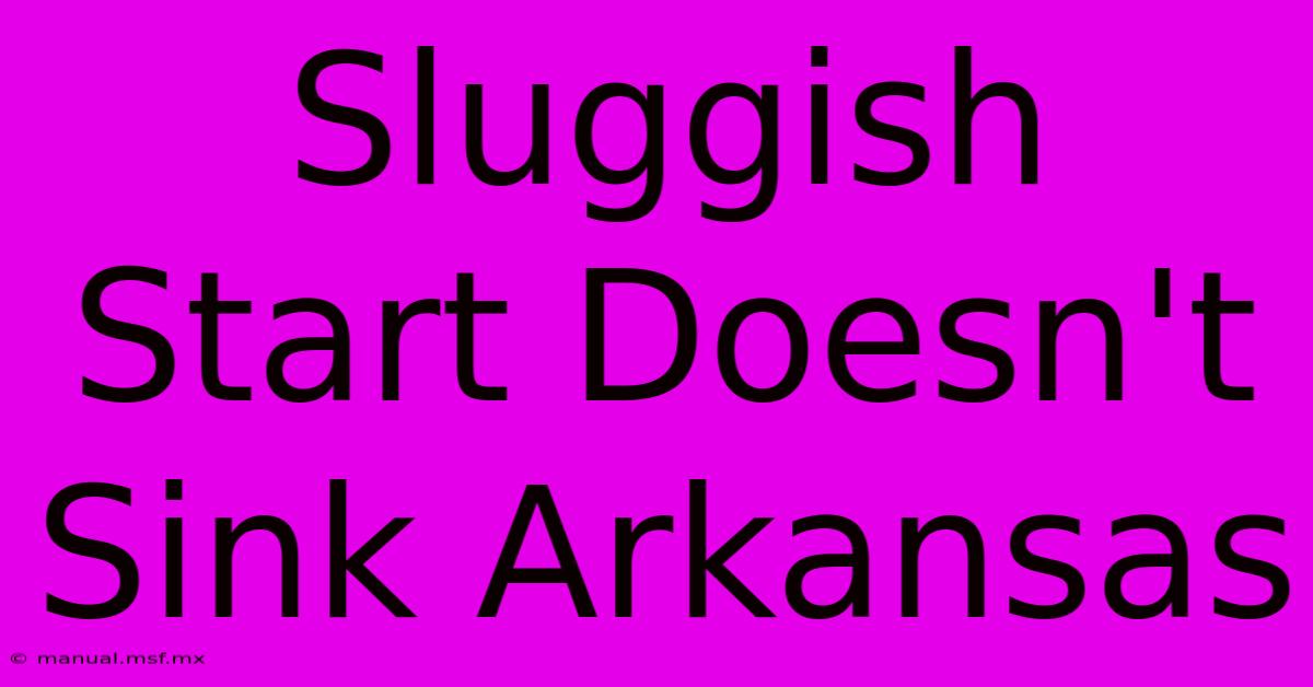 Sluggish Start Doesn't Sink Arkansas 