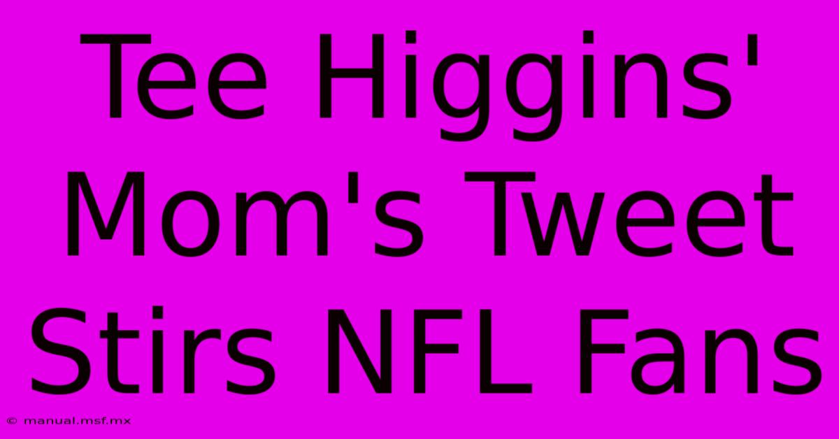 Tee Higgins' Mom's Tweet Stirs NFL Fans