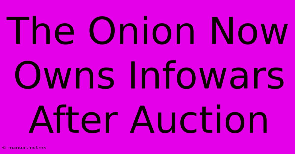 The Onion Now Owns Infowars After Auction 