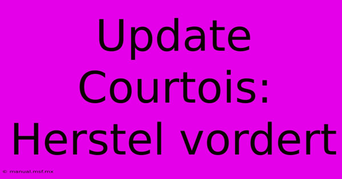 Update Courtois: Herstel Vordert 