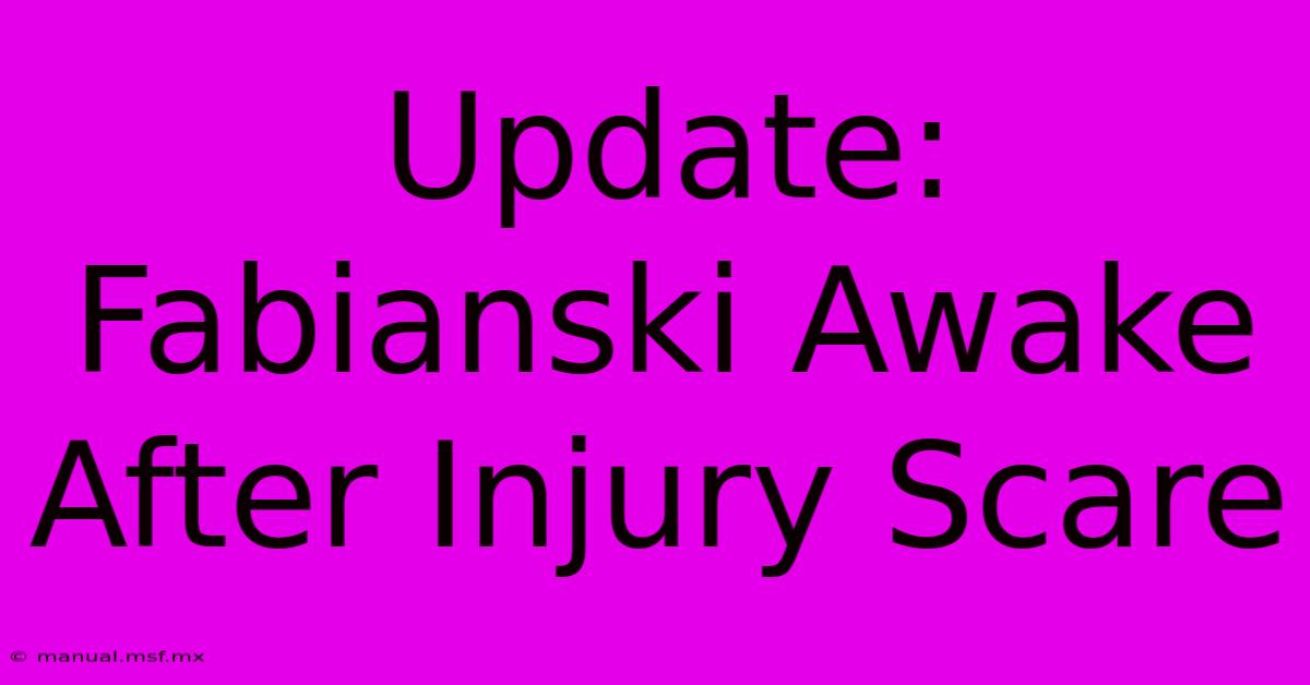 Update: Fabianski Awake After Injury Scare