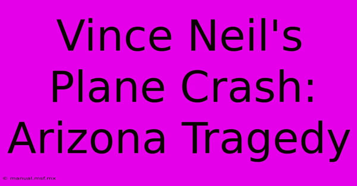 Vince Neil's Plane Crash: Arizona Tragedy