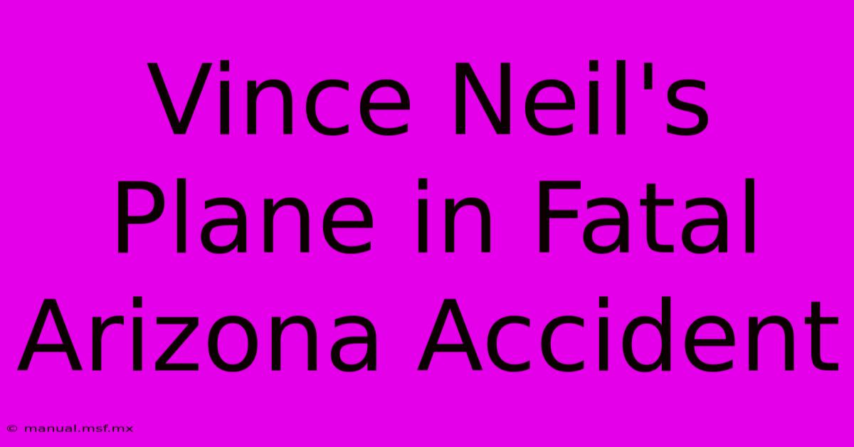 Vince Neil's Plane In Fatal Arizona Accident