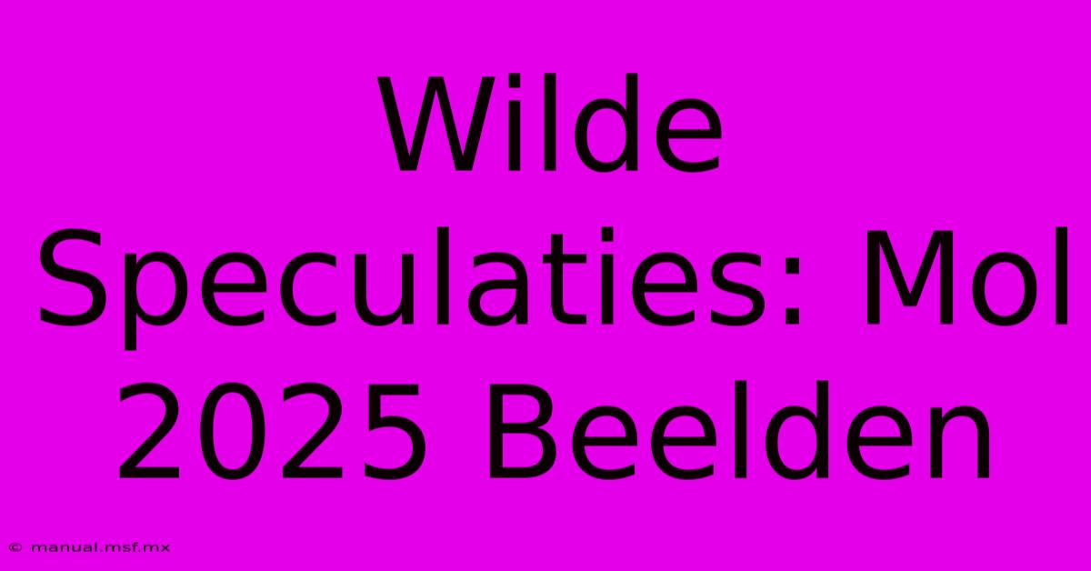 Wilde Speculaties: Mol 2025 Beelden