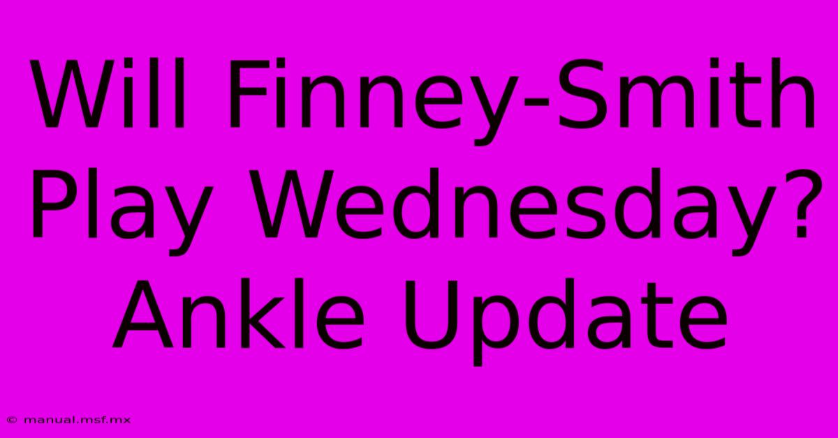 Will Finney-Smith Play Wednesday? Ankle Update