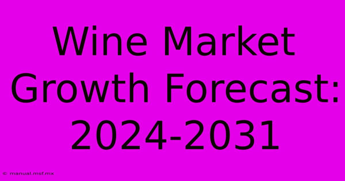 Wine Market Growth Forecast: 2024-2031