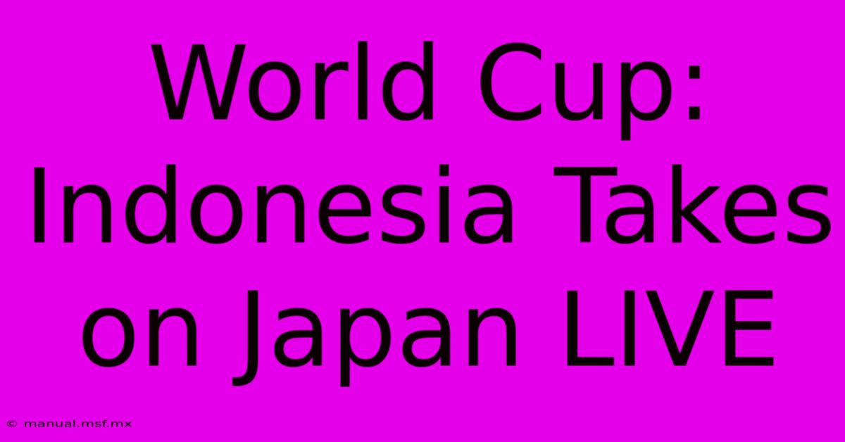 World Cup: Indonesia Takes On Japan LIVE