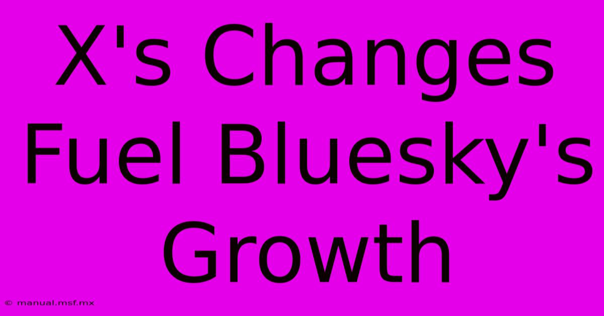 X's Changes Fuel Bluesky's Growth 