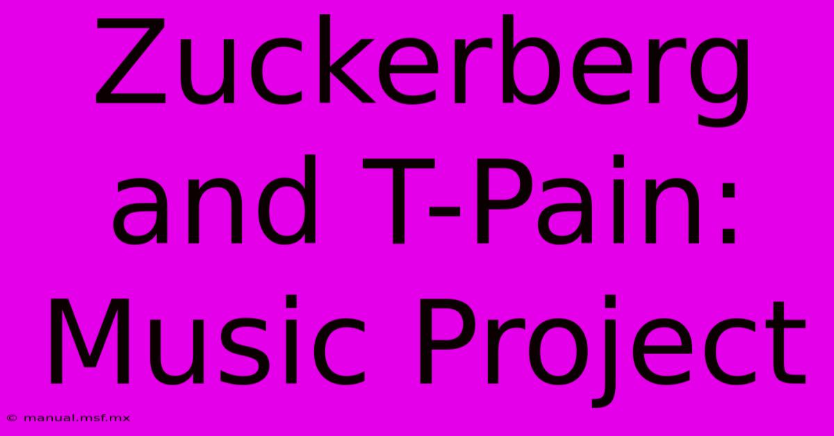 Zuckerberg And T-Pain: Music Project 